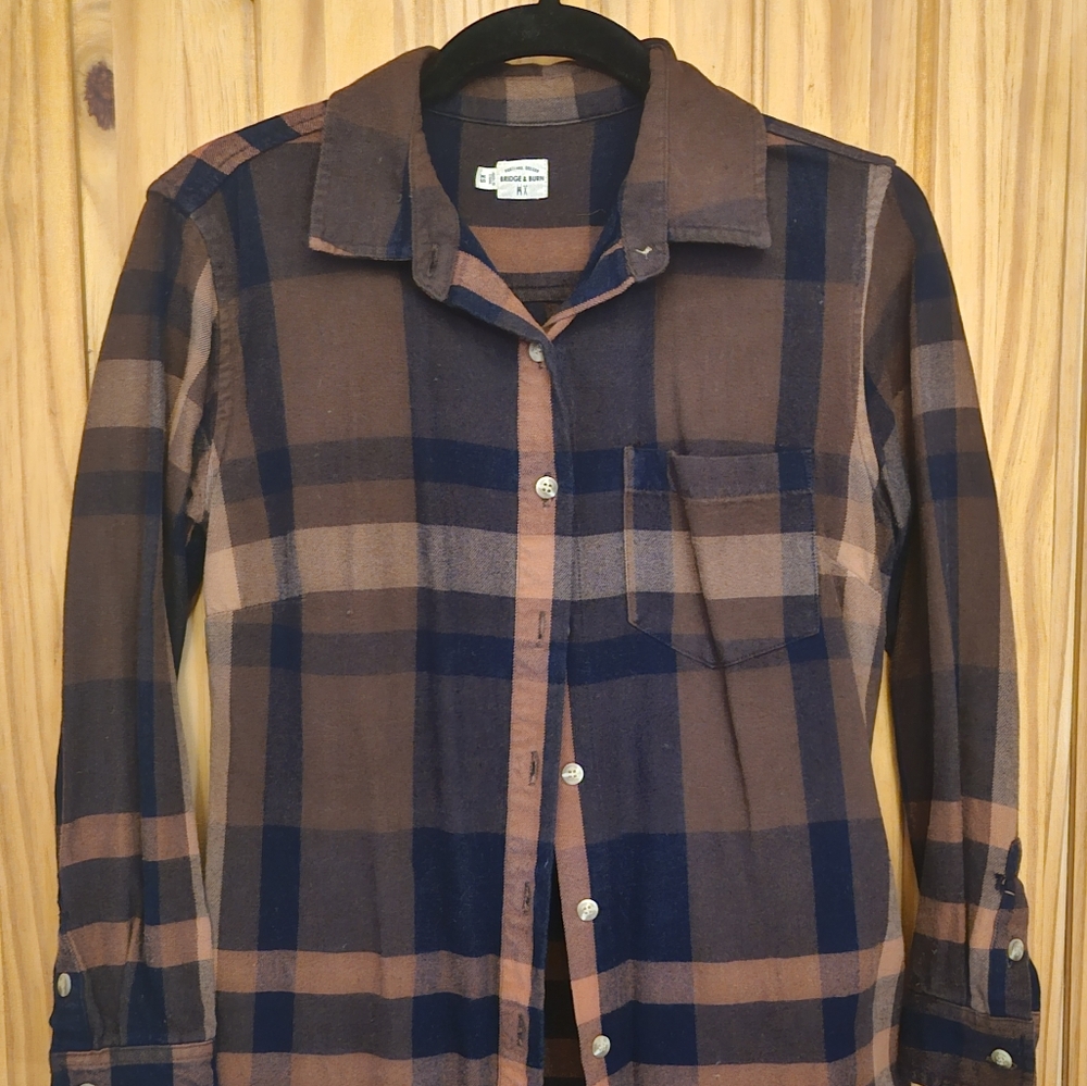 Plaid Button-Up Shirt